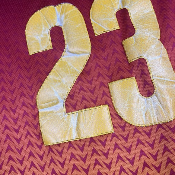 Cleveland Cavaliers #23 LeBron James Jersey Adidas Red/yellow Size L‎ - Picture 6 of 9